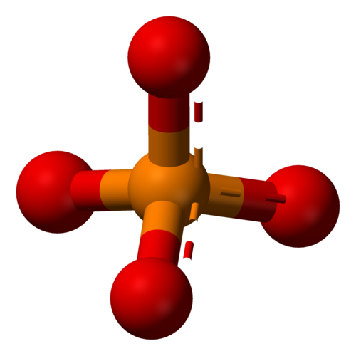 PO3−4 الفوسفات أو الفوسفات الأرثو