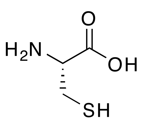 السيستين (R)، وهو حمض أميني يحتوي على مجموعة ثيول