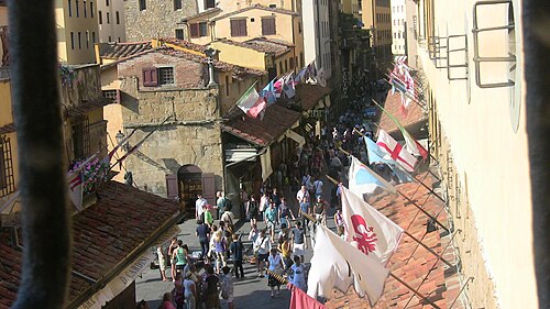 The Ponte Vecchio as seen from the Corridor