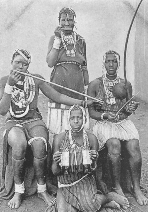موسيقيون من الزولو، 1900.
