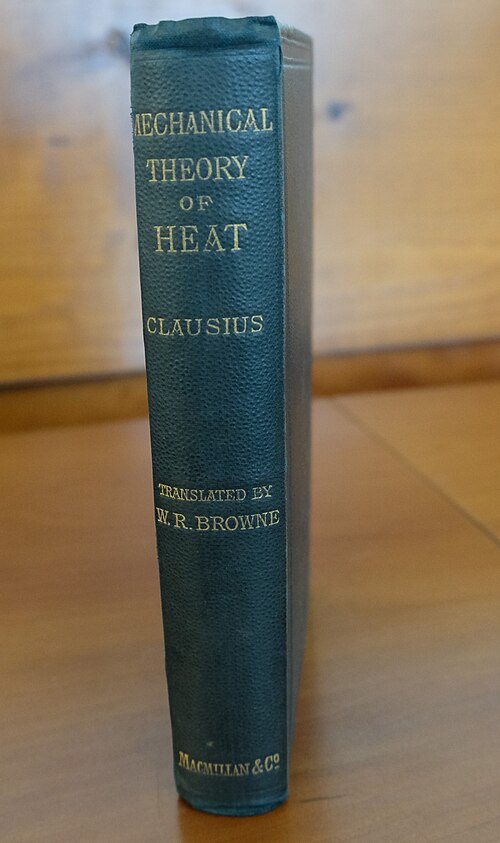 ترجمة إنجليزية لكتاب كلاوزيوس "النظرية الميكانيكية للحرارة" عام 1879