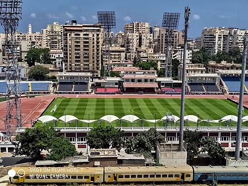صورة للملعب بعد عملية التجديد قبل انطلاق بطولة كأس الأمم الأفريقية 2019