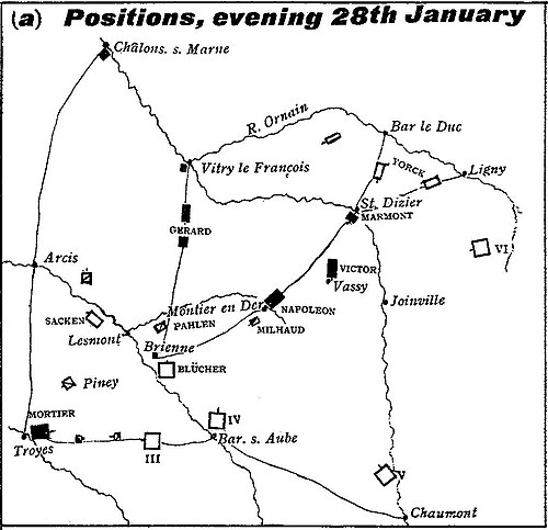 خريطة الحملة 28 يناير 1814