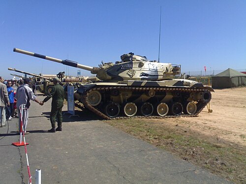 دبابة مغربية من طراز M60A3 خلال معرض عسكري عام 2006.
