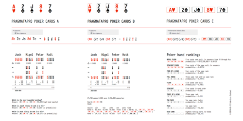 حلول PragmataPro لبطاقات البوكر