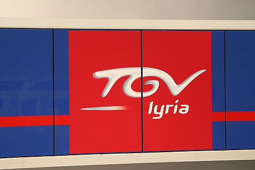 أول شعار لقطار TGV Lyria