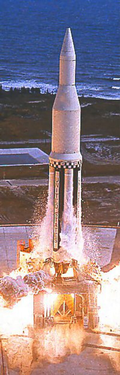 إطلاق صاروخ ساتورن 1 (SA-1) من منصة الإطلاق 34
