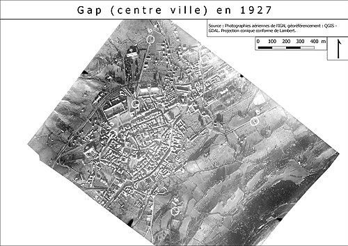 صورة جوية لمدينة غاب (IGN) من عام 1927
