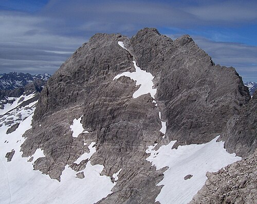 Hochfrottspitze (2649 م أو 8691 قدمًا) من Mädelegabel