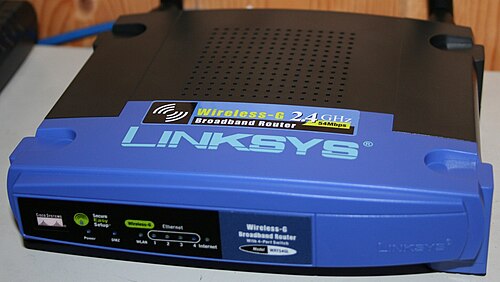 Linksys WRT54GL - منظر خارجي، أمامي