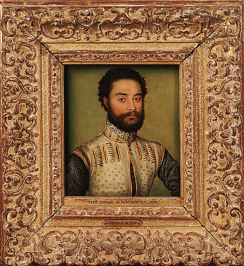 فرانسوا دي مونتمورنسي (1557)، زيت على لوحة، 7 3/8 × 6 5/16 بوصة (18.8 × 16 سم)، معهد كلارك للفنون
