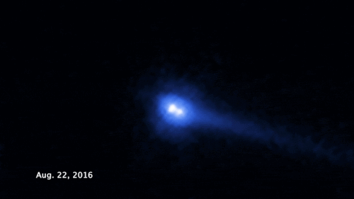 فيديو بتقنية التصوير الزمني للمذنب الثنائي في الحزام الرئيسي 2006 VW139 (288P)
