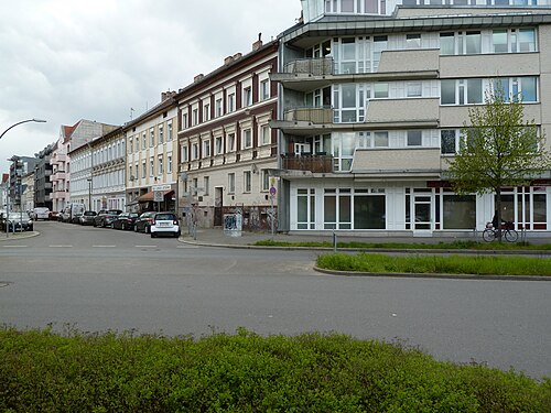 آخر مقر إقامة لغونتر ليتفين في برلين الشرقية، Heinersdorfer Straße 32، Weißensee، منظر جانبي