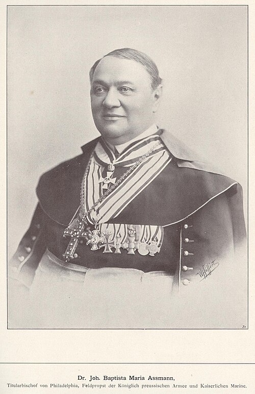 يوهانس ماريا أسمان، أسقف عسكري بروسي كاثوليكي، 1899