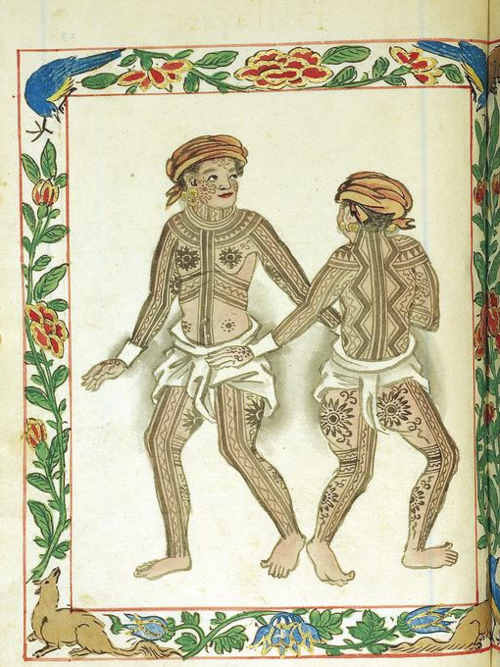Pintados (ربما سيبيونو أو واراي) من بوهول، يظهرون الباتوك أو الوشم الخاص بهم