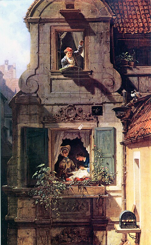 رسالة الحب المعترضة، حوالي عام 1860