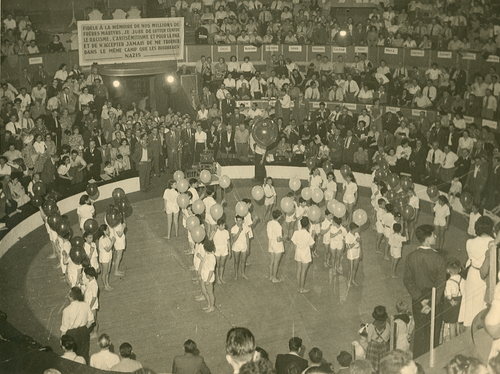 حفل افتتاح المؤتمر الأول لمركبات مقاومة الألغام والألغام (1949).