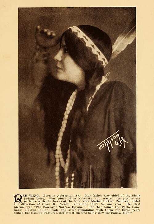 ليليان مارغريت سانت سير (وينيباغو، 1873-1964)، ممثلة أفلام أمريكية أصلية