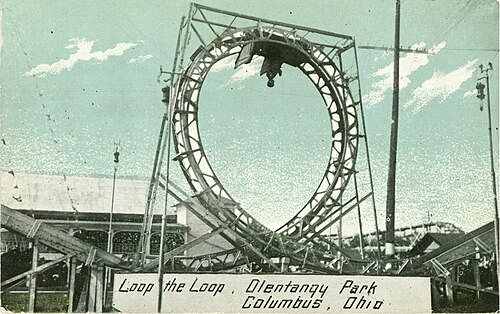 بطاقة بريدية لمسار "لوب ذا لوب" في حديقة أولينتانجي، 1908