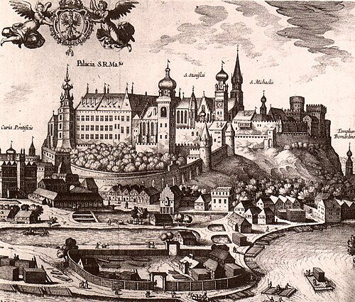 نقش خشبي لقلعة فافل عام 1617