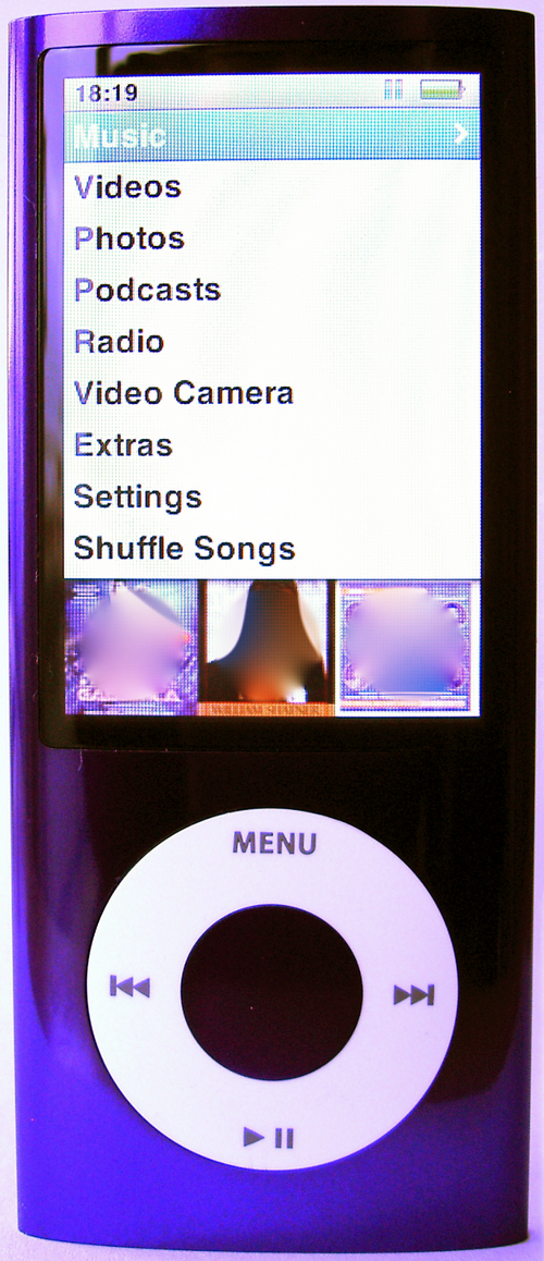 محرك أقراص فلاش بسعة 16 جيجابايت لجهاز iPod Nano من الجيل الخامس مع كاميرا.