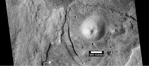 Possible mud volcano, as seen by HiRISE under HiWish program