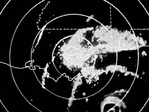A radar loop of Hurricane Camille shows its track near Louisiana and Mississippi