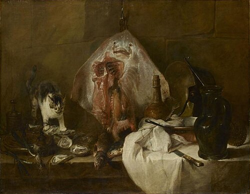 سمكة الراي (1727)، زيت على قماش، 114.5 × 146 سم، متحف اللوفر