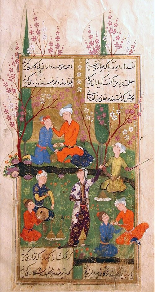 الشعر والنبيذ والحدائق عناصر شائعة في الأعمال اللاحقة - 1585