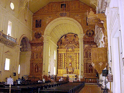 Interior view towards altar