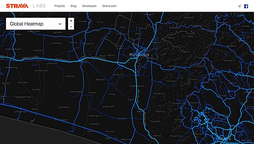 Kutoarjo-Purworejo (جاوة الوسطى) - خريطة الحرارة لركوب الدراجات في ويتس (يوجياكارتا) عبر Strava