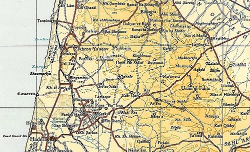 بنيامينا وجفعات عادا 1945 1:250,000