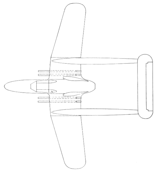 تسليح CL المقترح لطائرة Saab 21R، ويتكون من أربعة مدافع داخلية الدفع عيار 95 ملم بدون غلاف مثبتة في الأجنحة