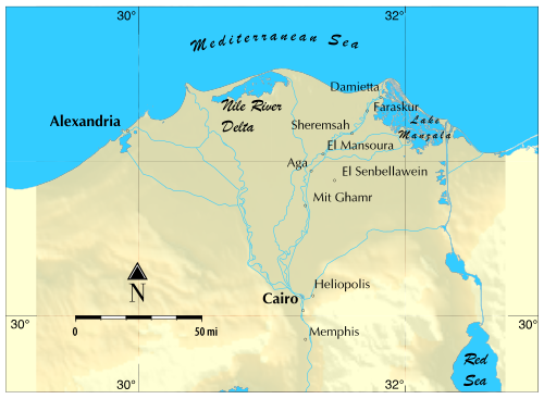دلتا النيل، شمال مصر
