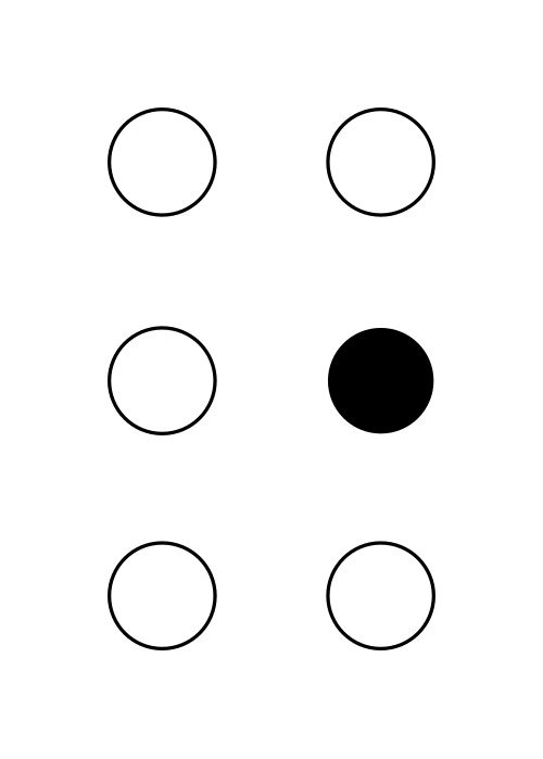 ⠐ (نقاط نمط برايل - 5)