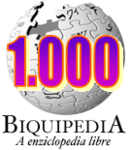 1000 مقالة على ويكيبيديا الأراغونية (2005)