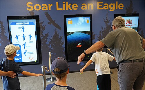 يمكن للضيوف لعب لعبة SOAR Like An Eagle التفاعلية.