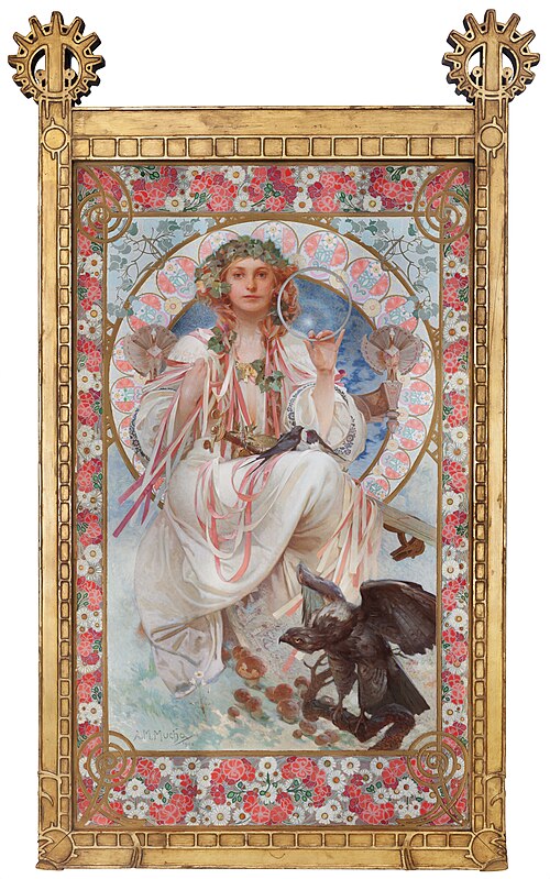 Painting of Josephine Crane Bradley as Slavia (1908)