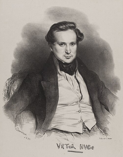 فيكتور هوغو عام 1829، بريشة أكيلي ديفيريا (1829)