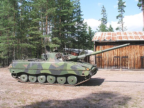 مدفع هجومي برمائي سويدي مزود ببرج، Infanterikanonvagn 91