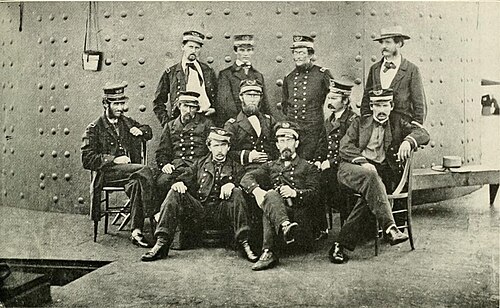 صورة تُظهر ضباط مونيتور الأصليين عام 1862