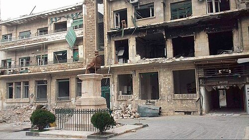 ساحة فرحات في حلب كما شوهدت في ديسمبر 2016
