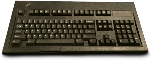 إصدار IBM Model M13 "الأسود" الذي يتميز بغطاء عصا التحكم الأسود الاختياري