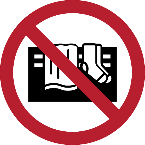 P081 – Do not cover appliance