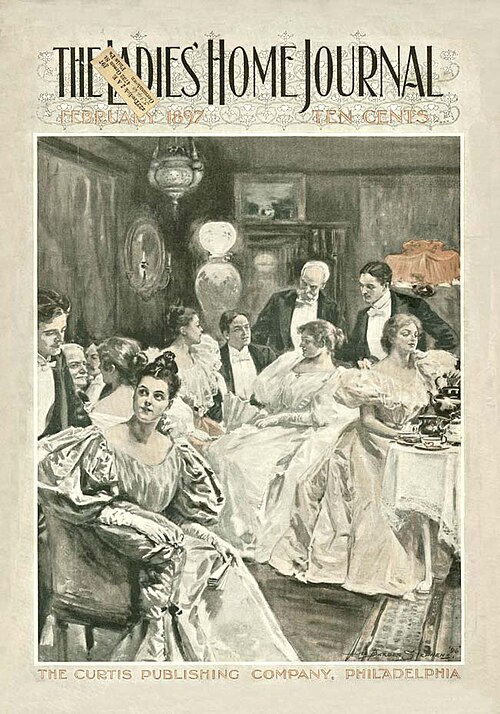 غلاف مجلة "ليديز هومز جورنال" (فبراير 1897)