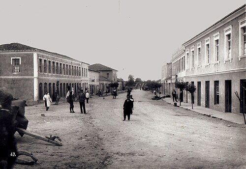 صورة لمركز مدينة شيجاك، ألبانيا عام 1935.