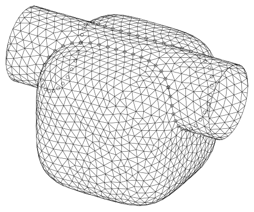 التثليث: أسطوانة، سطح x4 + y4 + z4 = 1