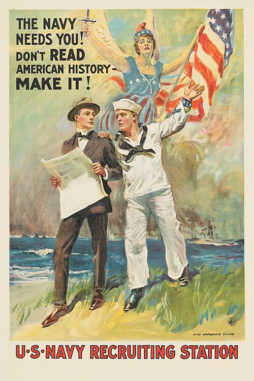 البحرية بحاجة إليك! لا تقرأ التاريخ الأمريكي، بل اصنعه! (1917 أو 1918)