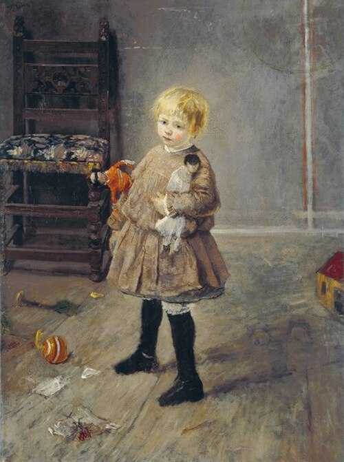 طفل مع دمية (1895)