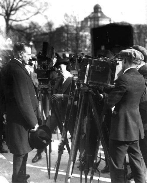 كوليدج مع المراسلين والمصورين، 1924